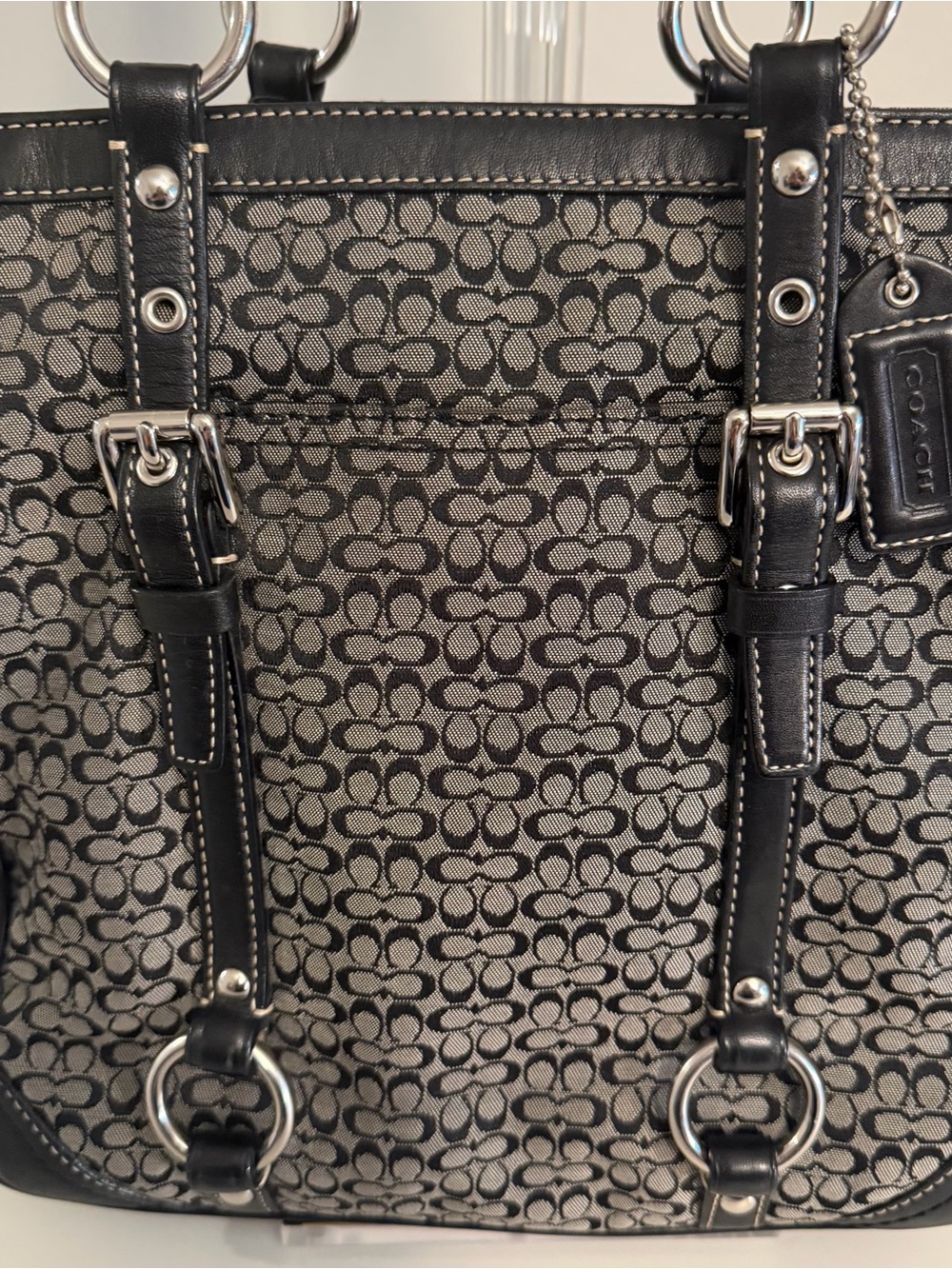 Coach Hamptons Signature Buckle Gallery Tote Bag